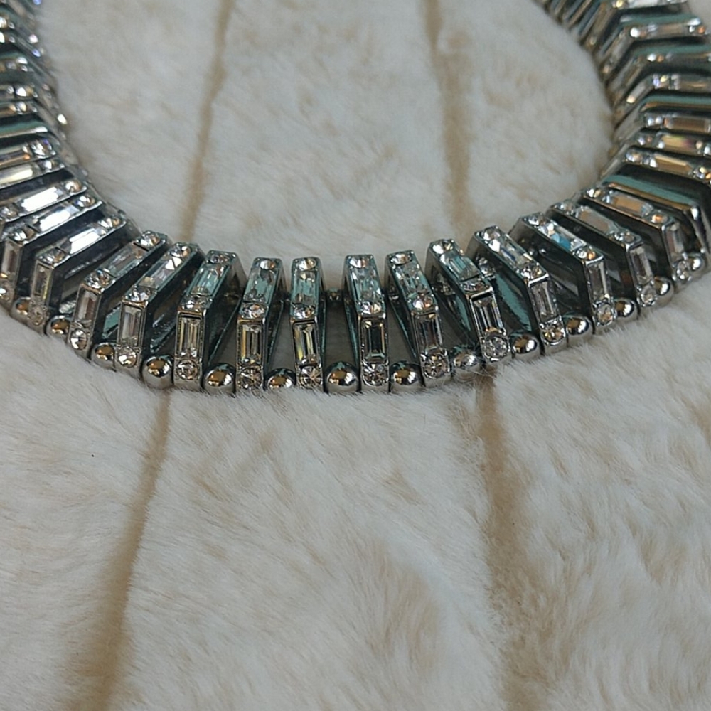 Chico's silver tone rhinestone necklace - Picture 5 of 5
